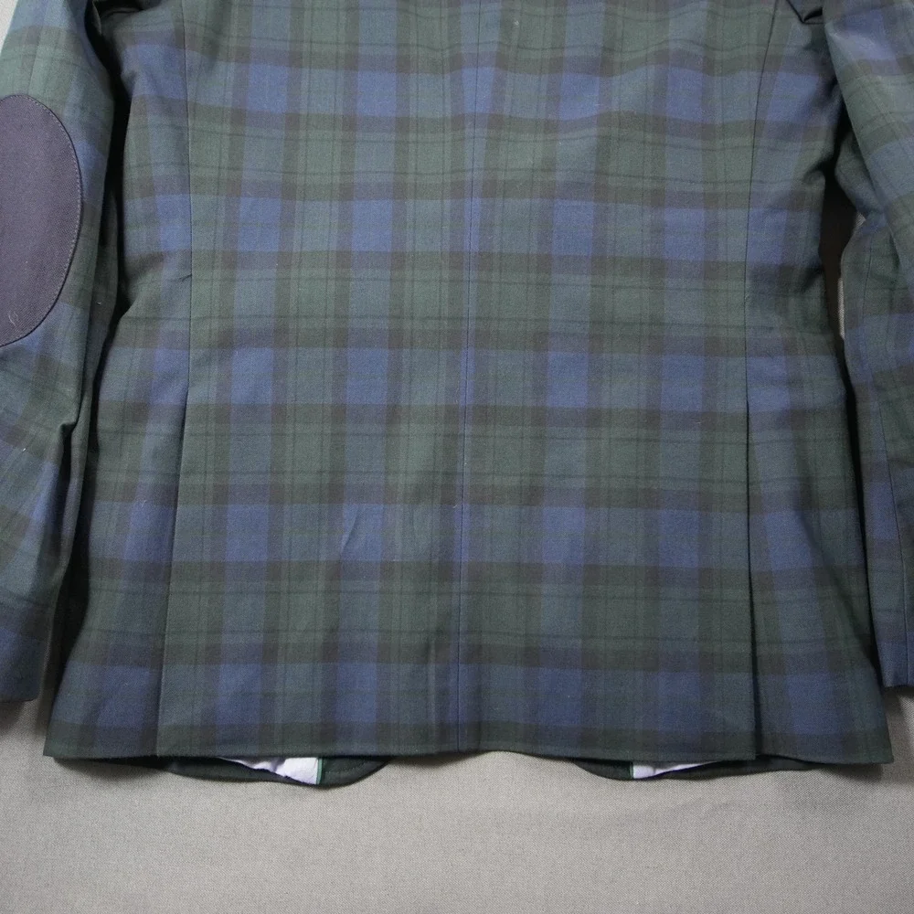 Watch Tartan Plaid Ivy League Elbo Patch El Ganso Mens Blazer US 38 Euro 48